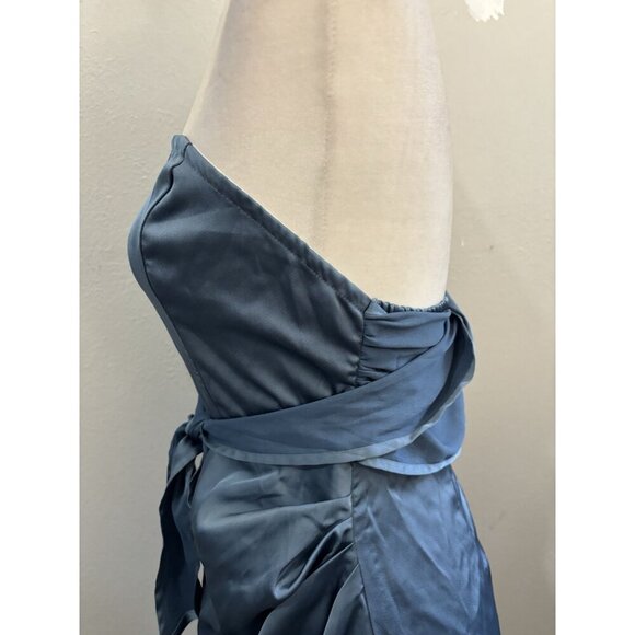 Cider Mini Satin Dress Front Tie Women Large - Picture 3 of 11